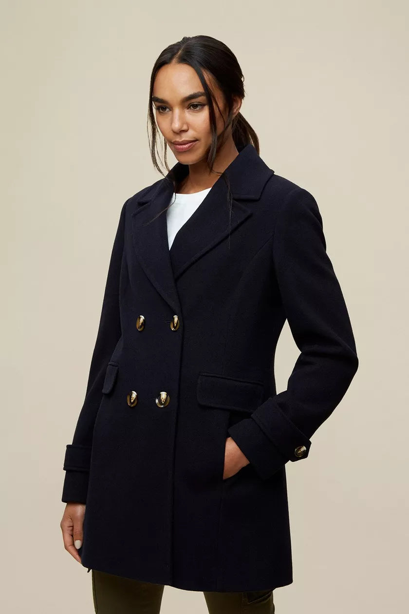 Navy Peacoat Women's camping jackets