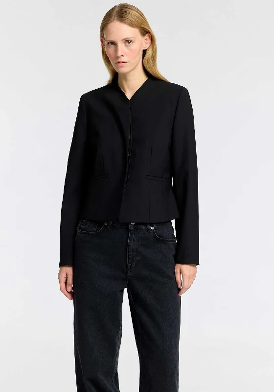 Selected Femme Eloise Fitted Blazer, Black Women's sporty jackets