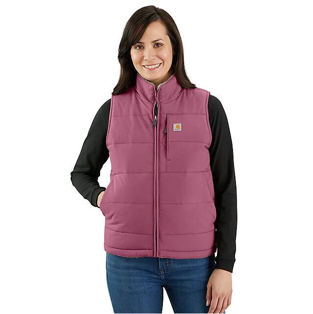 Women's Insulated Montana Puffer Vest - Reversible - Huckleberry Women's hiking jackets