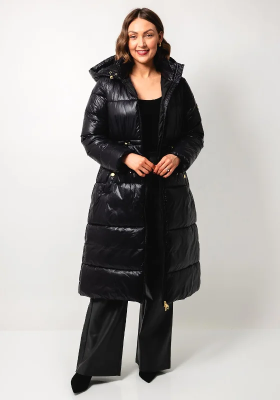 Barbour International Womens Watkins Long Puffer Coat, Black Women's polyester jackets