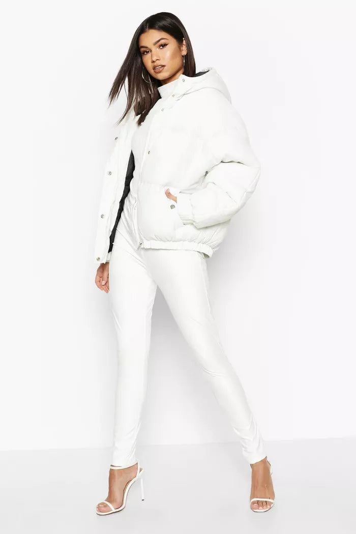 Oversized Raglan Puffer Jacket - Cream Women's Canada Goose jackets