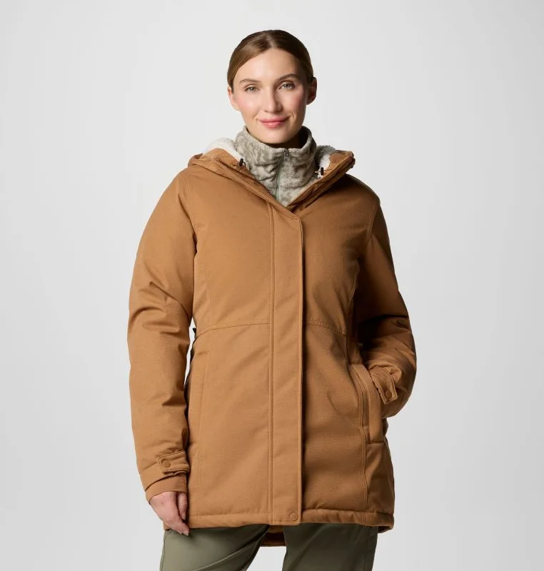 Women's Alameda Ridge Insulated Parka - Camel Brown Women's windproof jackets