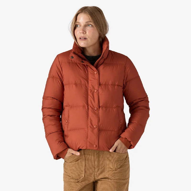 Women's Silent Down Jacket - Burnished Red Women's summer jackets