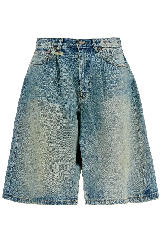 R13 denim baggy bermuda shorts