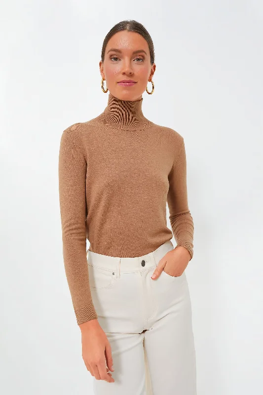 Camel Kiku Turtleneck Soft-touch sweaters