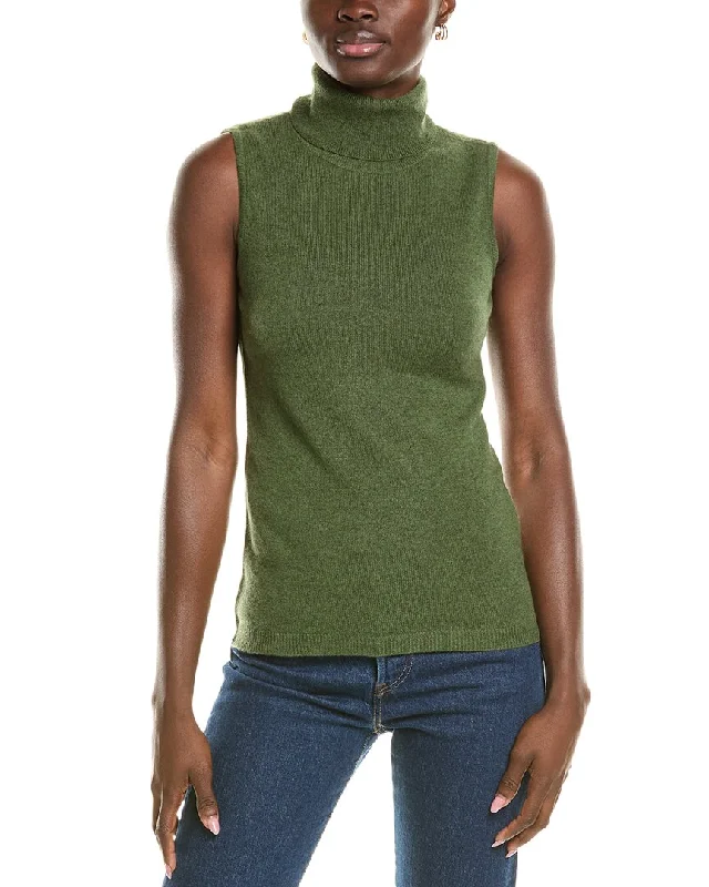 Forte Cashmere Sleeveless Turtleneck Cashmere Sweater Fall sweaters