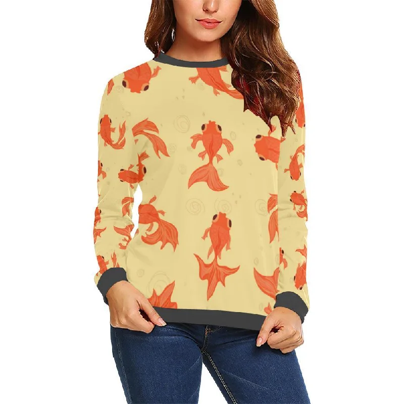 Goldfish Pattern Print Women's Sweatshirt Spring sweaters