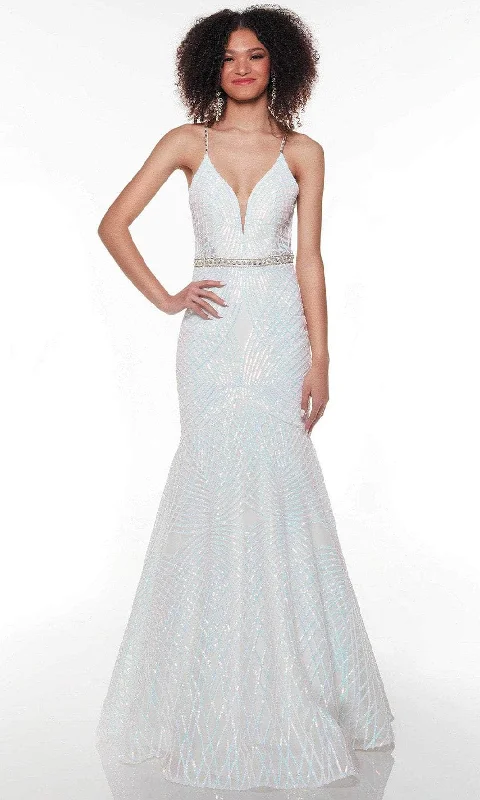 Alyce Paris 61289 - Sleeveless Plunging V-neck Prom Dress Off-shoulder Bridal Gown