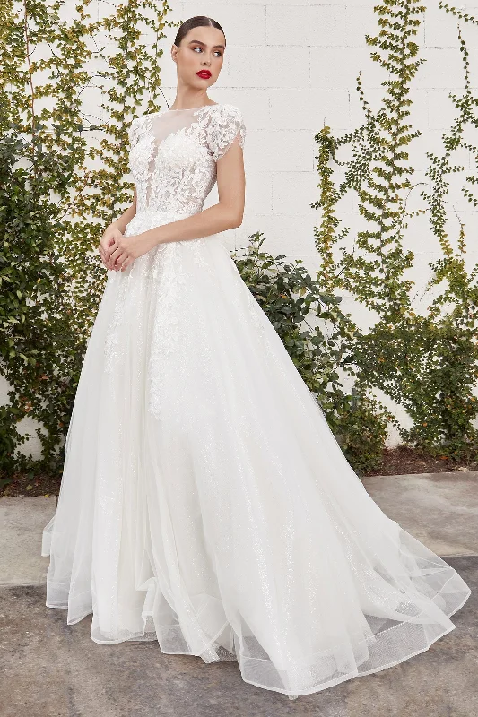 Enchanting Cinderella Divine Gown: A Floral Masterpiece for Your Grand Entrance (A1082W) Vintage Wedding Gown