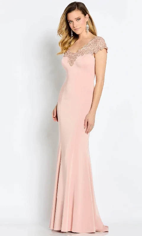 Cameron Blake CB112 - Laced Neckline Formal Mother of the Bride Gown Office party dresses