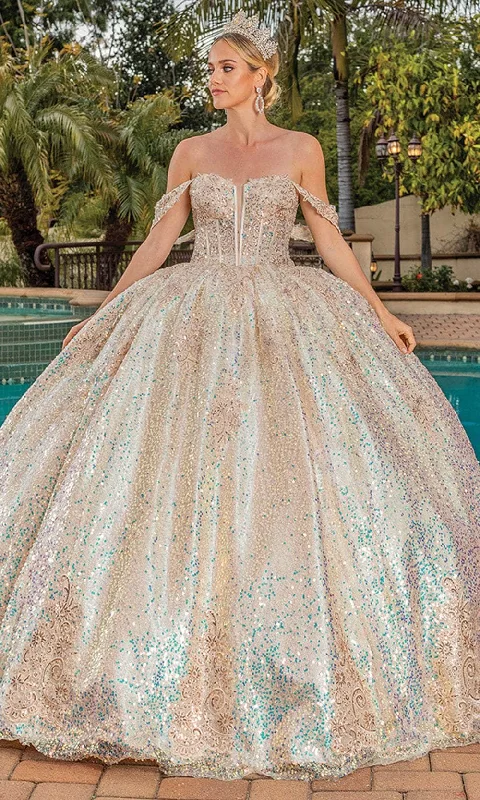 Dancing Queen 1854 - Sequin Off Shoulder Ballgown Lace party dresses