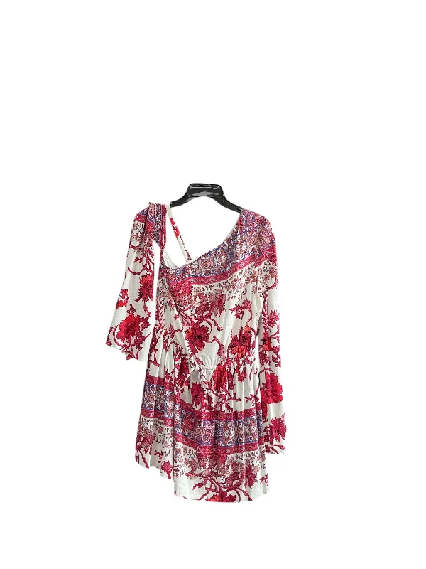 Dress Casual Short By Free People In Red & White, Size: S Front Pocket Mini Skirt