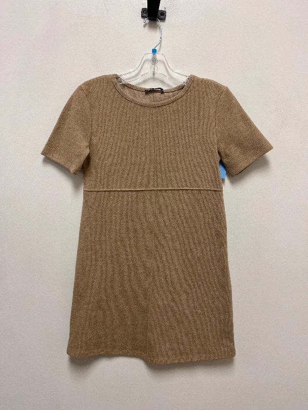 Dress Casual Short By Zara In Brown, Size: S Bodycon Mini Skirt