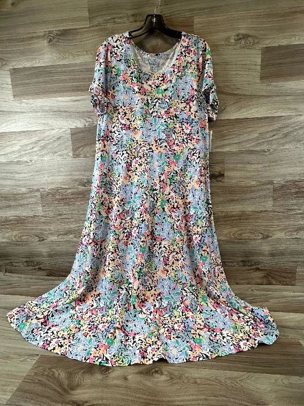 Dress Casual Midi By Croft And Barrow In Floral Print, Size: Xxl Tulle A-line Skirt