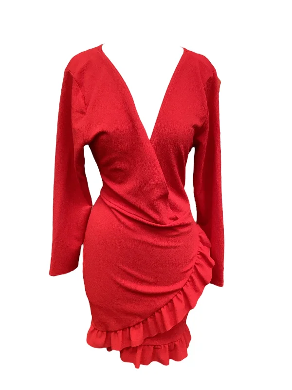 Dress Casual Midi By Pretty Little Thing In Red, Size: 16 Everyday Midi Skirt