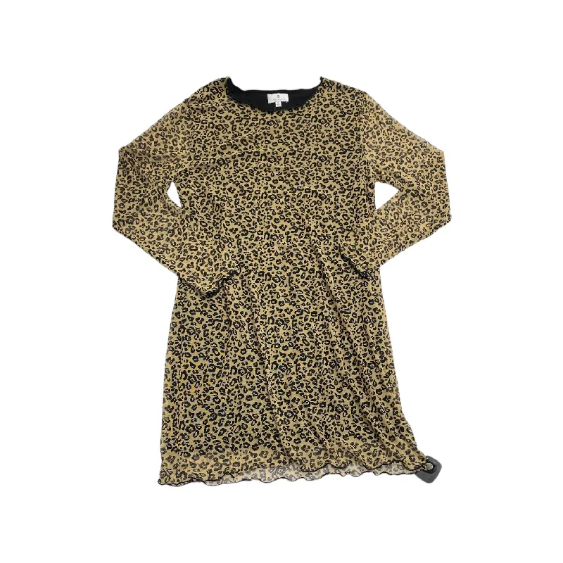 Dress Party Midi By Socialite In Animal Print, Size: Xl Fitted Midi Skirt