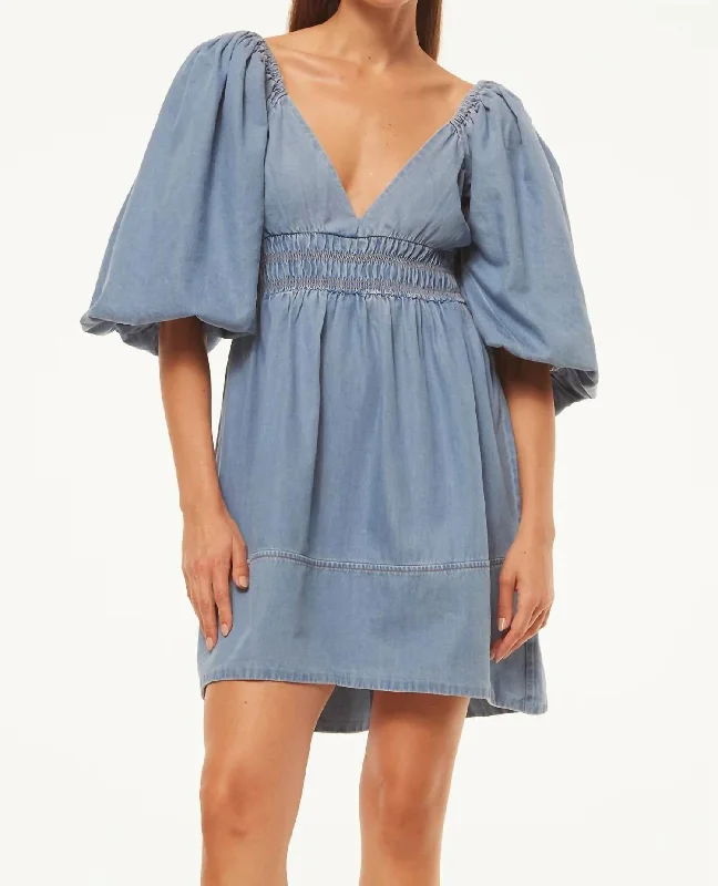 Aryn Dress In Blue Chambray Date night unclassified dresses