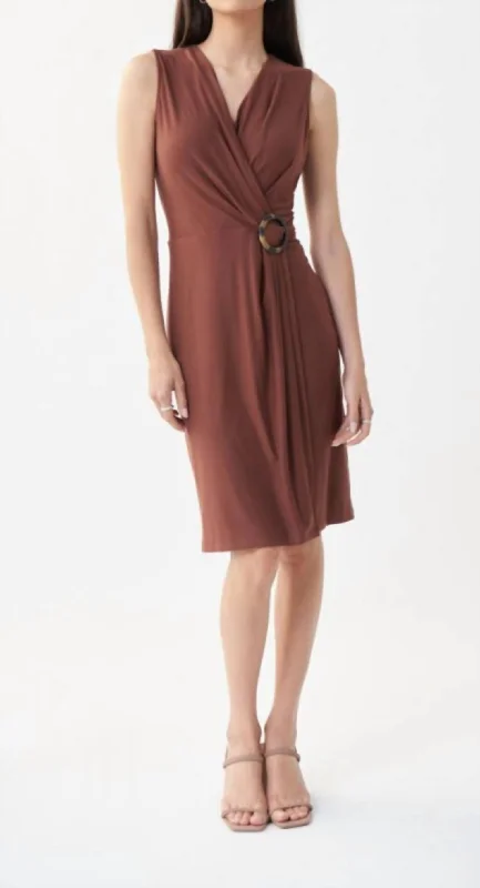 Brown Knot Dress In Espresso Winter unclassified dresses