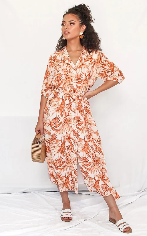 Cabo Dress - Rust Tropical Denim unclassified dresses