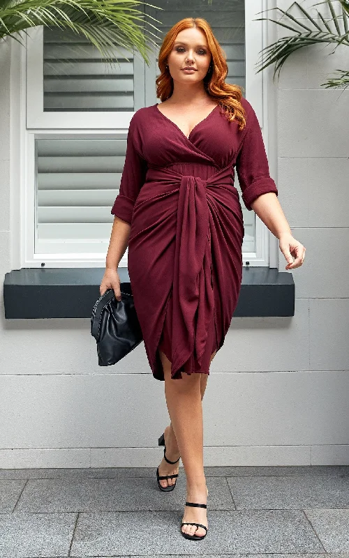 Daphne Dress - Plum Cotton unclassified dresses