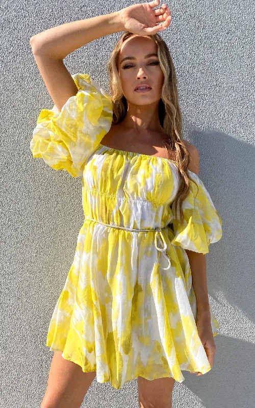 Flamingo Dress - Yellow Print Plus size unclassified dresses