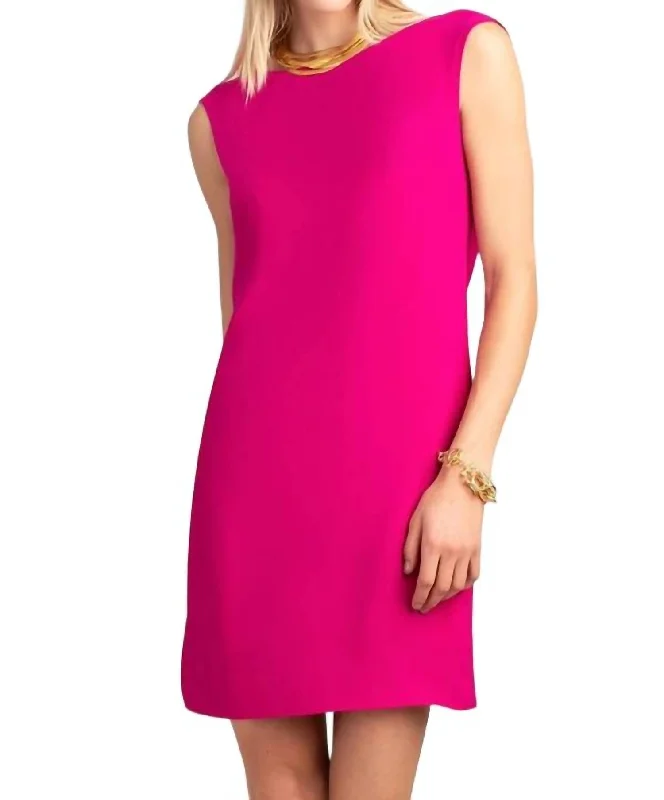 Horizon Dress In Warm Magenta Embroidered unclassified dresses