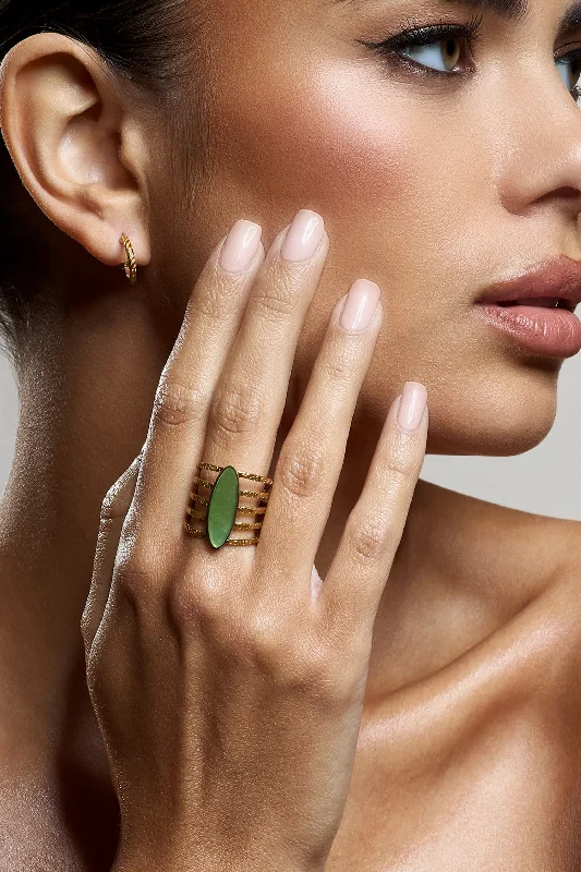 Hydra | Green Stacked Statement Ring Cocktail unclassified dresses