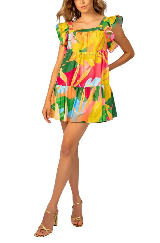 Kyra Dress In Pink/grn Multi Vacation unclassified dresses