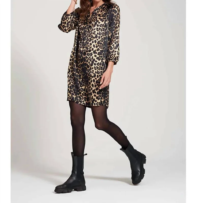 Lisboa Dress In Leopard Print Party unclassified dresses