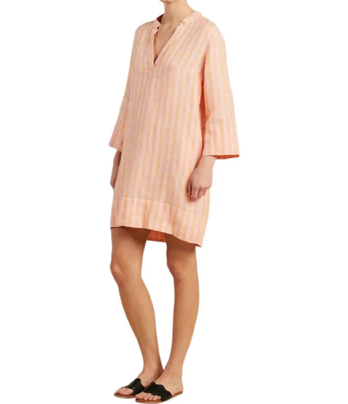 Lucca Shift Dress In Pink/orange Metallic unclassified dresses