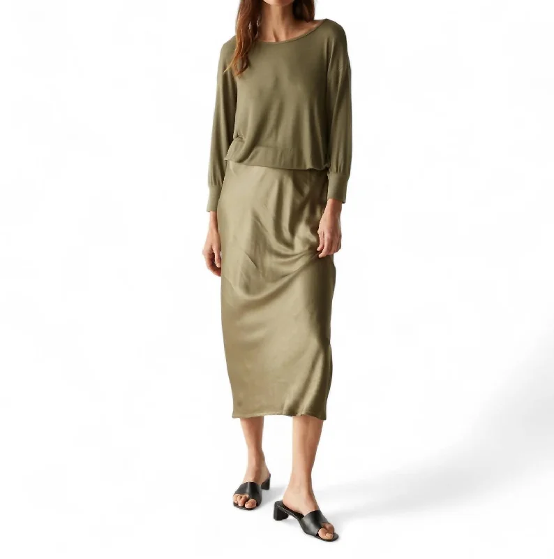 Nadia 2-In-1 Dress In Olive Holiday unclassified dresses