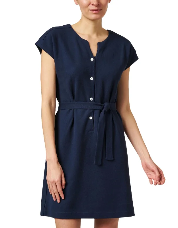 Nico Cotton Dress In Navy Blue Casual chic unclassified dresses