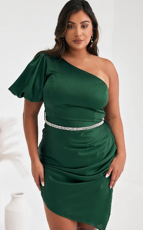 Pascal Satin Dress - Emerald Lightweight unclassified dresses