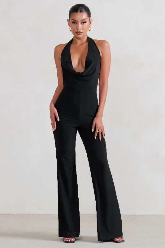 Rhyla | Black Cowl Neck Jumpsuit Lounge unclassified dresses