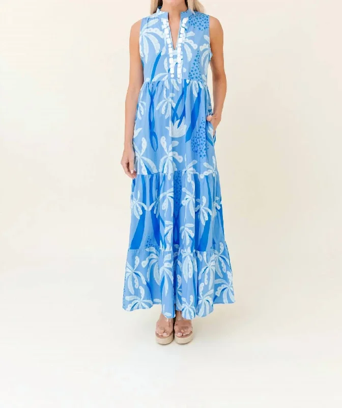 Tessa Dress In Carolina Palm Vacation unclassified dresses