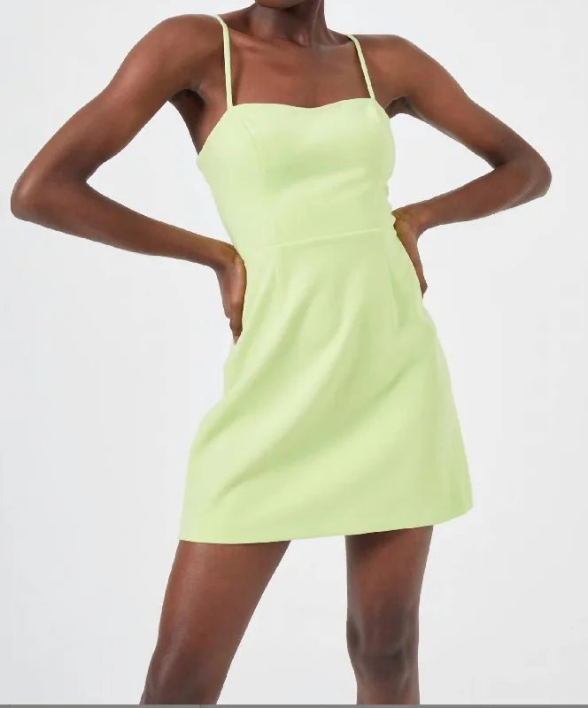 Tie Back Whisper Sweetheart Dress In Sharp Green A-line unclassified dresses