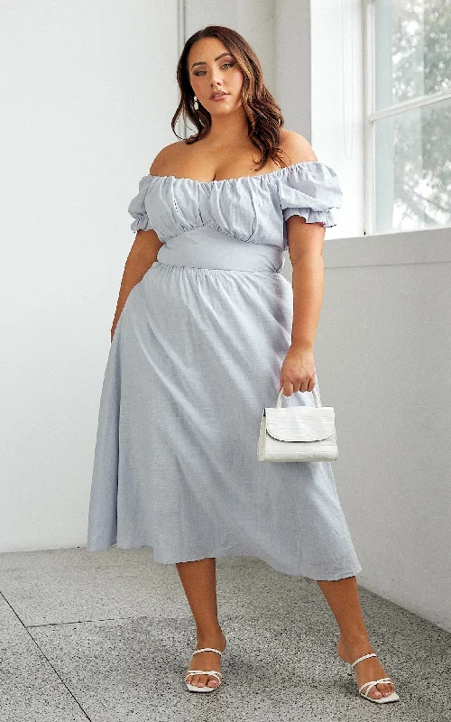 Truvy Dress - Dusty Blue Long unclassified dresses