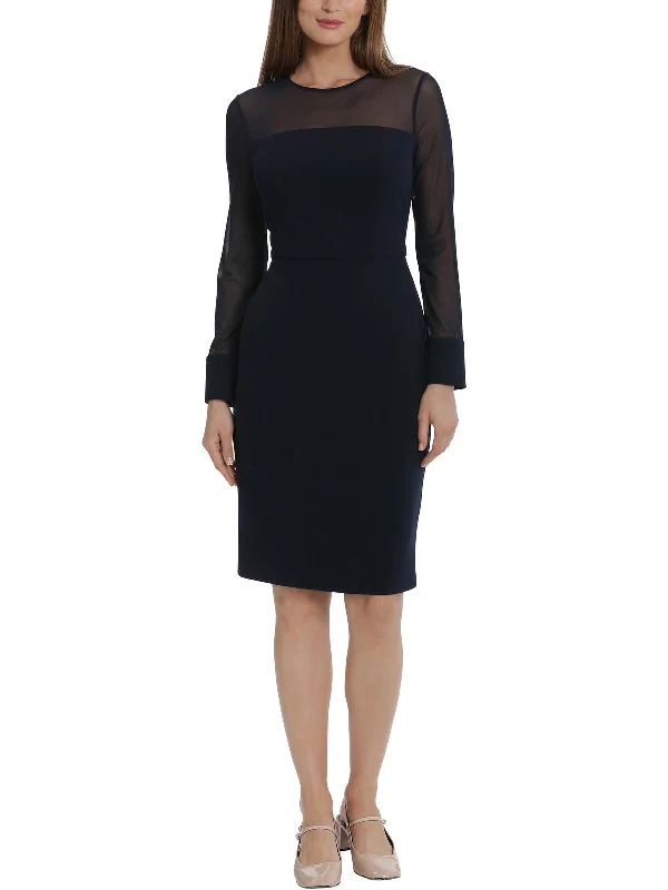 Womens Crepe Knee-Length Sheath Dress A-line unclassified dresses